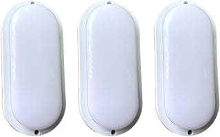 Kit 3x Arandela Tartaruga Externa Branca Sobrepor 20W IP65 Bivolt Com Acabamento