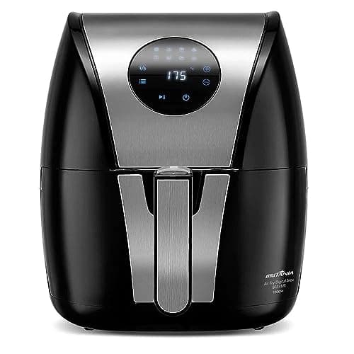 Fritadeira Air Fry Digital Britânia, Pretanox, 1500W - Revestimento Antidaderente, 5L,BFR41PI 220V