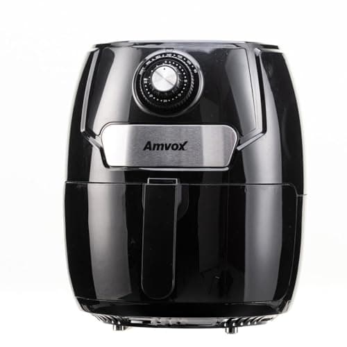 Fritadeira de ar Amvox ARF 1245 4,5L preta em fundo branco