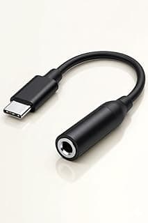 Cabo Adaptador USB Tipo-C para P2 3.5mm com DAC, Cabo Conversor para Fone de Ouvido, Compatível com Smartfones USB-C, Áudio (Preto)