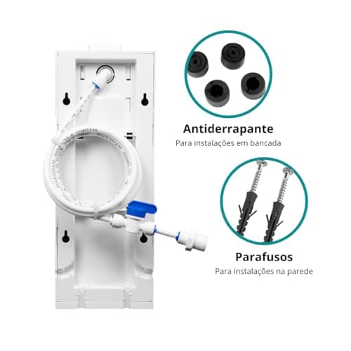 Hidrofiltros - Purificador de Água Facile com Refil C3 Elimina Cloro, Odores e Sabores Cor Branco Hidrofiltros