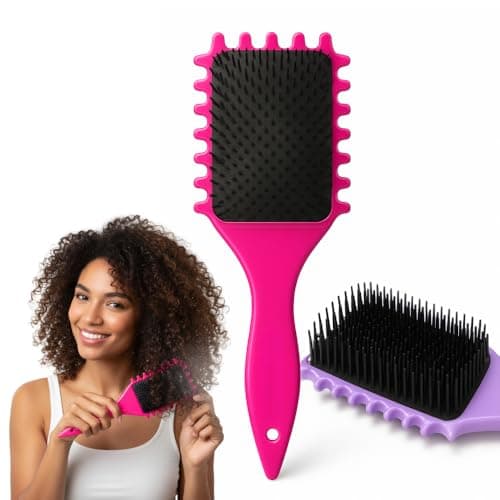 Escova Cabelo Fitagem Cachos Ondulado Finalização Profissional Raquete Wave Mechas - Ideal para Cabelos Cacheados