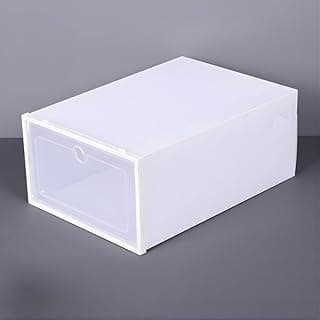 Kit com 4, 6, 8 ou 10 Caixas Organizadoras de Sapatos com Tampa Flip – Porta Tênis Empilhável e Multiuso – Organizador de Armário para Roupas, Cosméticos e Calçados (Aleatório)