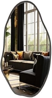 Espelho Com Moldura Metal 115cm x 60cm E05 Corpo Inteiro Grande Sala Hall Quarto Salão (Metal Preto)