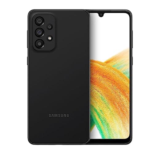 Samsung Galaxy A33 128GB 5G preto com tela de 6.4 polegadas e câmera quádrupla
