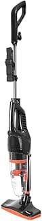 Aspirador de pó vertical Philco Ciclone Force 1250W PAS06 127V, preto e laranja, em fundo branco.