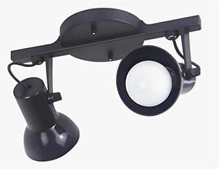 MaisLed Spot Trilho Duplo 2 Sobrepor Direcionável E-27 Preto Moderno e Resistente, Area interna ou externa - Polipropileno
