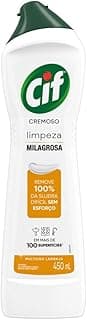 Frasco de detergente CIF Cremoso Laranja 450 ml com rótulo verde e amarelo