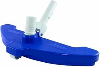 Aspirador para piscina azul com escova e três rodas