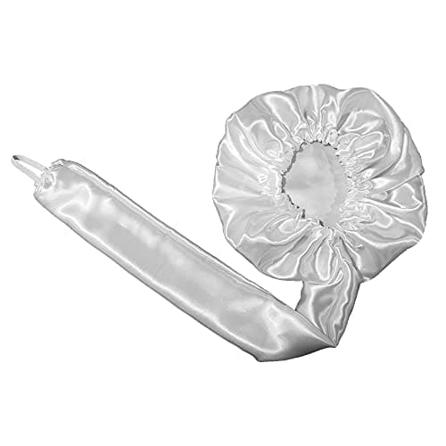 Touca Difusora Secadora Cetim Seda Anti Frizz Branca