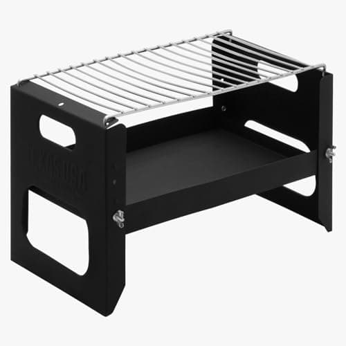 Churrasqueira Portátil Bancada Camping USA Texas Compact Grill com Grelha Removível