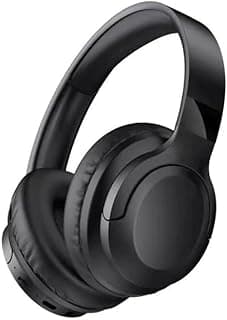 Fone de Ouvido Bluetooth 5.3 On-Ear – Headphone Sem Fio com Cancelamento de Ruído, Microfone Integrado, Ajustável e Dobrável – Ideal para Corrida, Academia, Android e iOS - Premium (Preto)