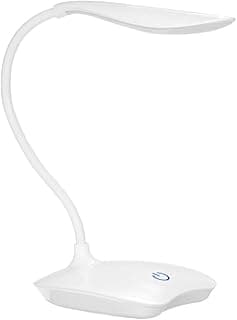 Lâmpada de Mesa LED com Porta USB 3 Controle Brilho Ajustável Luminária Ultraleve Recarregável para Cuidado os Olhos Mangueira Flexível Rotativa 360 Estudo Leitura Trabalho Camping
