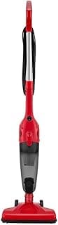 Aspirador de pó vertical vermelho e preto, 1250W, potente, para uso doméstico e profissional