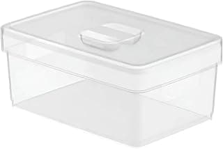 Caixa organizadora transparente 10,35 litros com tampa para cozinha, armário, banheiro e escritório