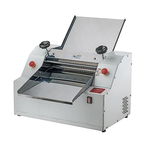 Cilindro para Massa Elétrico Laminador Industrial Aço Inox 42cm Bivolt Malta Branco