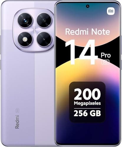 Smartphone Xiaomi Redmi Note 14 Pro 5G em roxa lavanda, 8GB RAM, 256GB ROM, NFC