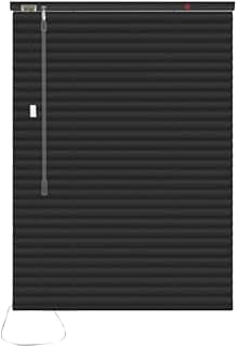 Persiana horizontal em PVC preto 25mm para quartos, salas e escritórios