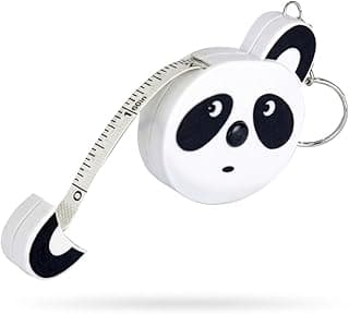 Fita métrica retrátil em forma de panda, 150 cm, com chaveiro, para costura e patchwork