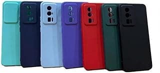 Capas de celular compatíveis Xiaomi Poco F5 Pro em várias cores: turquesa, azul marinho, branco, roxo, vermelho e verde.
