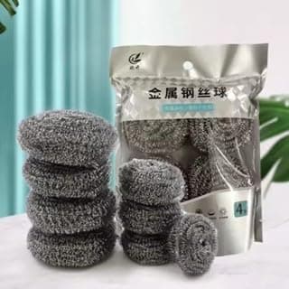 Palha de Aço KIT com 3 UND/Fio De Metal Esponja De Fio De Aço Inoxidável Bola De Limpeza De Cozinha