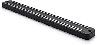 Suporte magnético multiuso preto de 33 cm para facas e ferramentas, fixação na parede