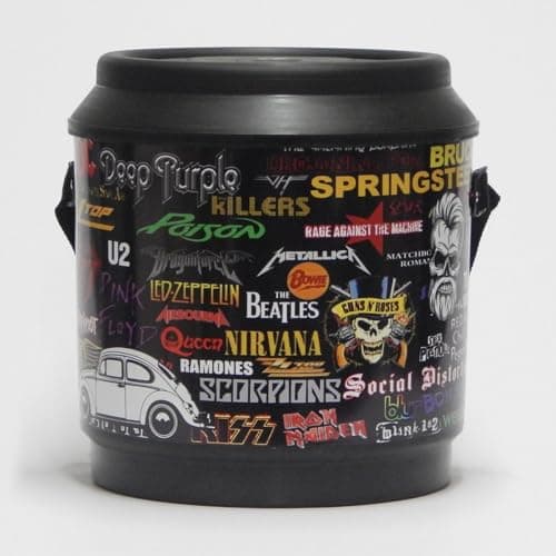 Cooler caixa termica com capacidade para 24 latas estampa rock n roll