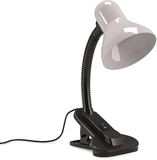 Luminária De Mesa Articulada Viking Clip Estudo Escritório Cor: Branco