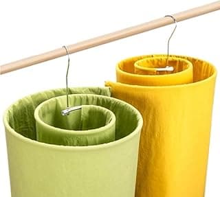 Cabide espiral de aço inox verde e amarelo para secagem de lençóis e edredons