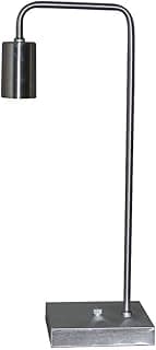 Abajur Luminaria De Mesa - Estilo Retrô Ideal para escritório, home office, sala, quarto (Prata)