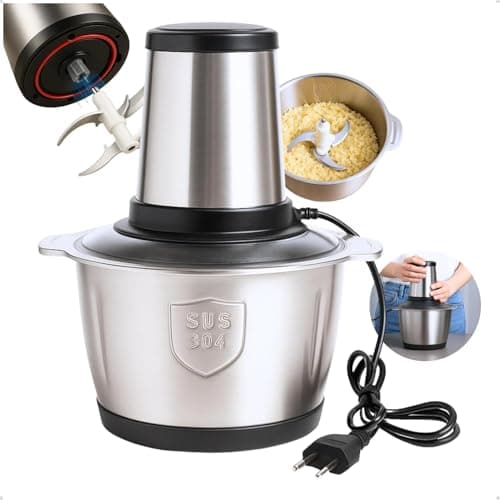 Processador triturador elétrico SUS 304, 2 litros, aço inoxidável, 110V, 850W