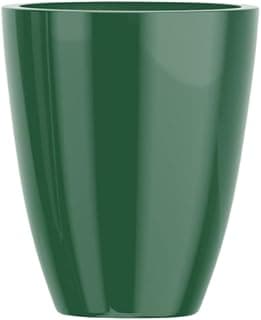 Vaso decorativo para plantas em fibra de vidro, verde escuro, 50x40cm, estilo vietnamita