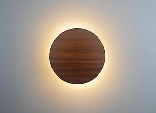 Arandela de luz indireta Eclipse madeira imbuia 20cm 3000K