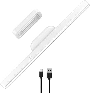 Luminária LED portátil recarregável USB, magnética, branco