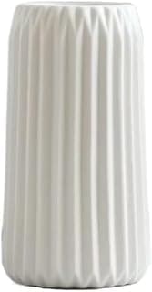 Vaso decorativo moderno branco com textura em relevo