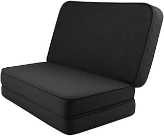 Puff Poltrona Casal Moderno Confortável 3x1 Multiuso(Preto)