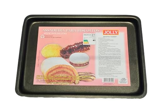 Assadeira Retangular Rasa de Biscoito 1 em Alumínio Antiaderente - 27 X 18 X 2 Cm