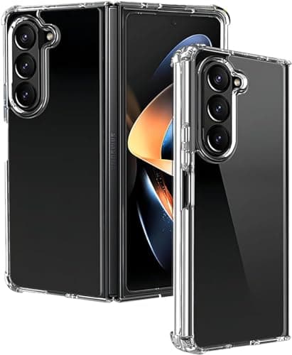 Capa protetora transparente para Samsung Galaxy Z Fold 6 5G com reflexos de luz