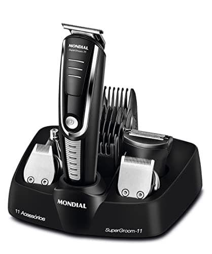 MONDIAL Aparador de Pelos Super Groom 11, Preto/Prata, 5W, Bivolt - BG-05