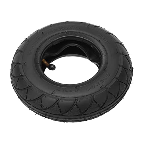 Combinação de pneus de scooter elétrica, pneu pneumático de scooter elétrico 200 x 50 com tubo interno, cubo de roda, pneu de substituição de scooter elétrico