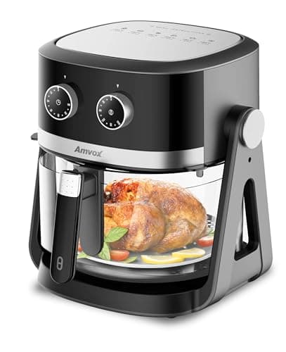 Fritadeira de Ar Amvox ARF 1150 110V com frango e legumes