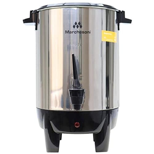 Cafeteira Automática Marchesoni Inox 127V, aço inoxidável, capacidade 10 xícaras, fundo branco