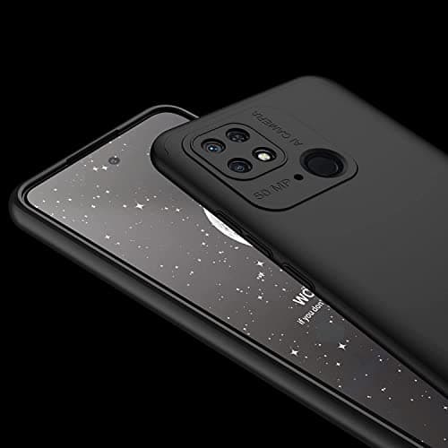 Capa para celular preta com estampa de estrelas e proteção traseira