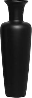 Vaso Decorativo Preto Fosco Madri para Sala de Estar
