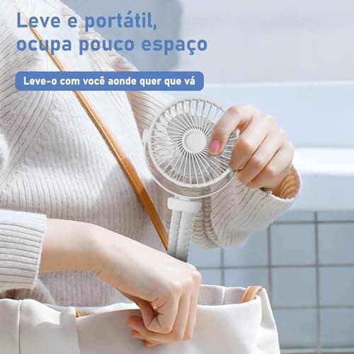 Ventilador portátil recarregável USB Octopus, leve e portátil, ocupa pouco espaço, três velocidades.