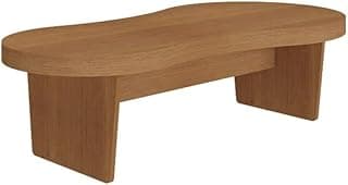 Mesa Centro tamburato curvo 50mm de espessura design orgânico, atual e exclusivo MAGNUM Cor Cinamomo - Artely