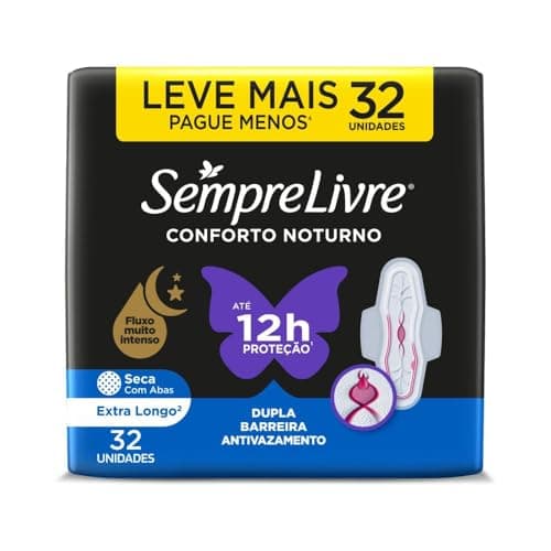 Sempre Livre Adapt Plus Noite e Dia Seca - Absorvente Externo Nortuno, 32un