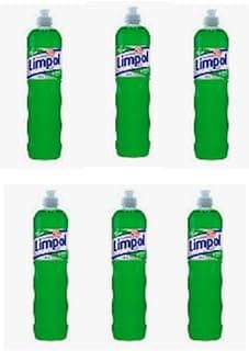 Limpol Detergente Liquido Antiodor Limão Bombril 500Ml Kit com 6