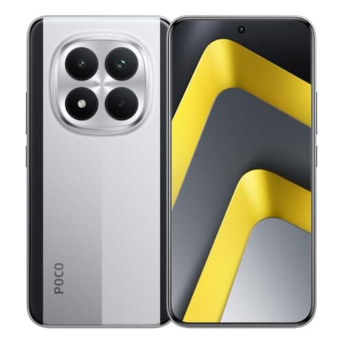 Smartphone Xiaomi Poco M8 Pro 256GB / 8GB Ram prata - vista frontal e traseira
