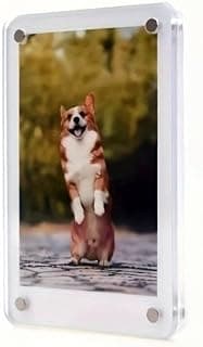 Kit de 5 Molduras Magnéticas de Acrílico Transparente – Porta Retrato Flutuante 6x9cm, Moderno e Versátil para Fotos